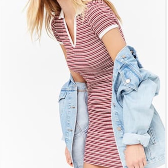 forever 21 Dresses & Skirts - 70’s Striped Collar Dress